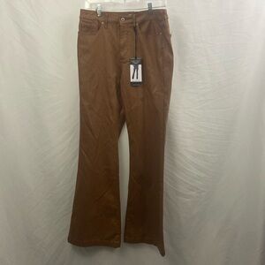 Sofia by Sofia Vergara Brown faux leather Flare Jeans/pants